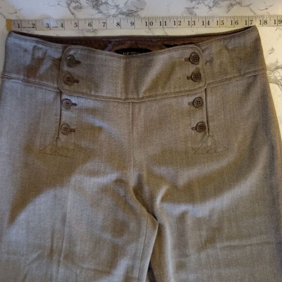 Lane Bryant Y2K Brown Sailor Front High Rise Wide Leg Capri Pants Plussize 14 - Picture 8 of 14